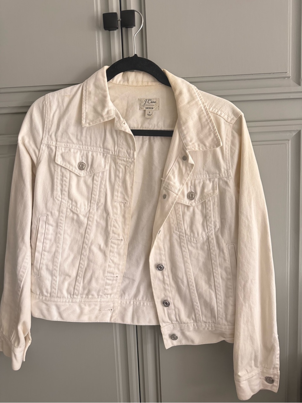 J. Crew Cream Denim Jacket